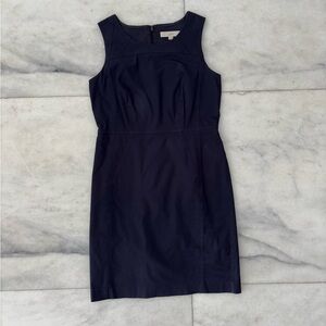 Ann Taylor LOFT Sheath Dress Navy Blue Sleeveless Lined Women’s 6P Career Office